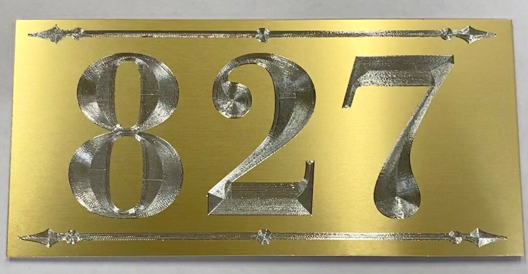 Engraved Custom Personalized Your House Number Street Address Diamond ...