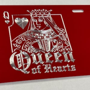 Queen of Hearts License Plate - Etsy
