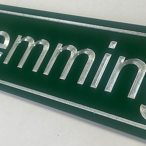 Engraved Diamond Etched Custom YOUR Name Personalized Metal Kid’s Room 18x4 Green Aluminum Metal Street Sign