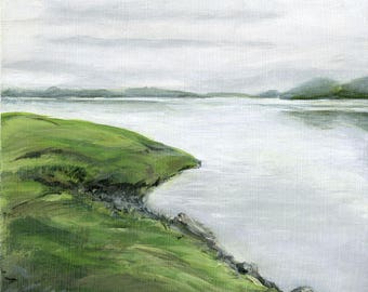 Machias Morning - Maine Art Prints//Giclée Print//Landscapes//Coastal Landscape/Maine Artist//Kathleen Brown Paintings// Saltbox7Gallery