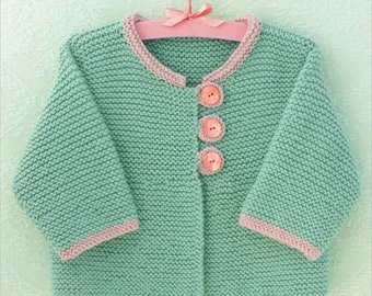 A Must Have Baby Jacket, Knitting Pattern PDF, Easter Toddler Gift, Gorgeous Baby Jacket, Birthday Gift, Amazing Baby Jacket, Garter Stitch,