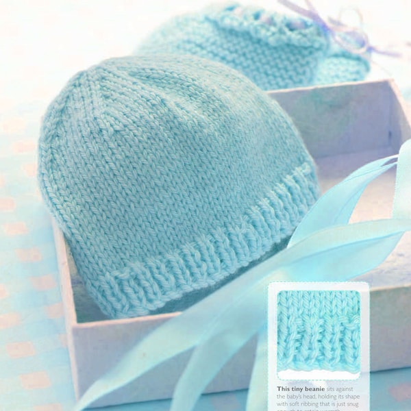 Newborn Hat For Beginners, Easy Knitting, Easy Pattern, PDF file, Hat for Girls or Boys, Baby Shower Gift, Gorgeous Hat, Easy Made Gift