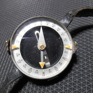 Vintage compass.Soviet compass of the 1980s.