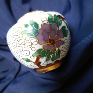 Chinese Cloisonne Enamel .Beautiful vintage miniature vase with filigree enamels.