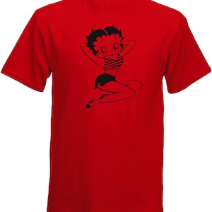 T-shirt Vintage Betty Boop Homme - Motif Voiture Suspendue - Taille XL - Occasion Très Bon état
