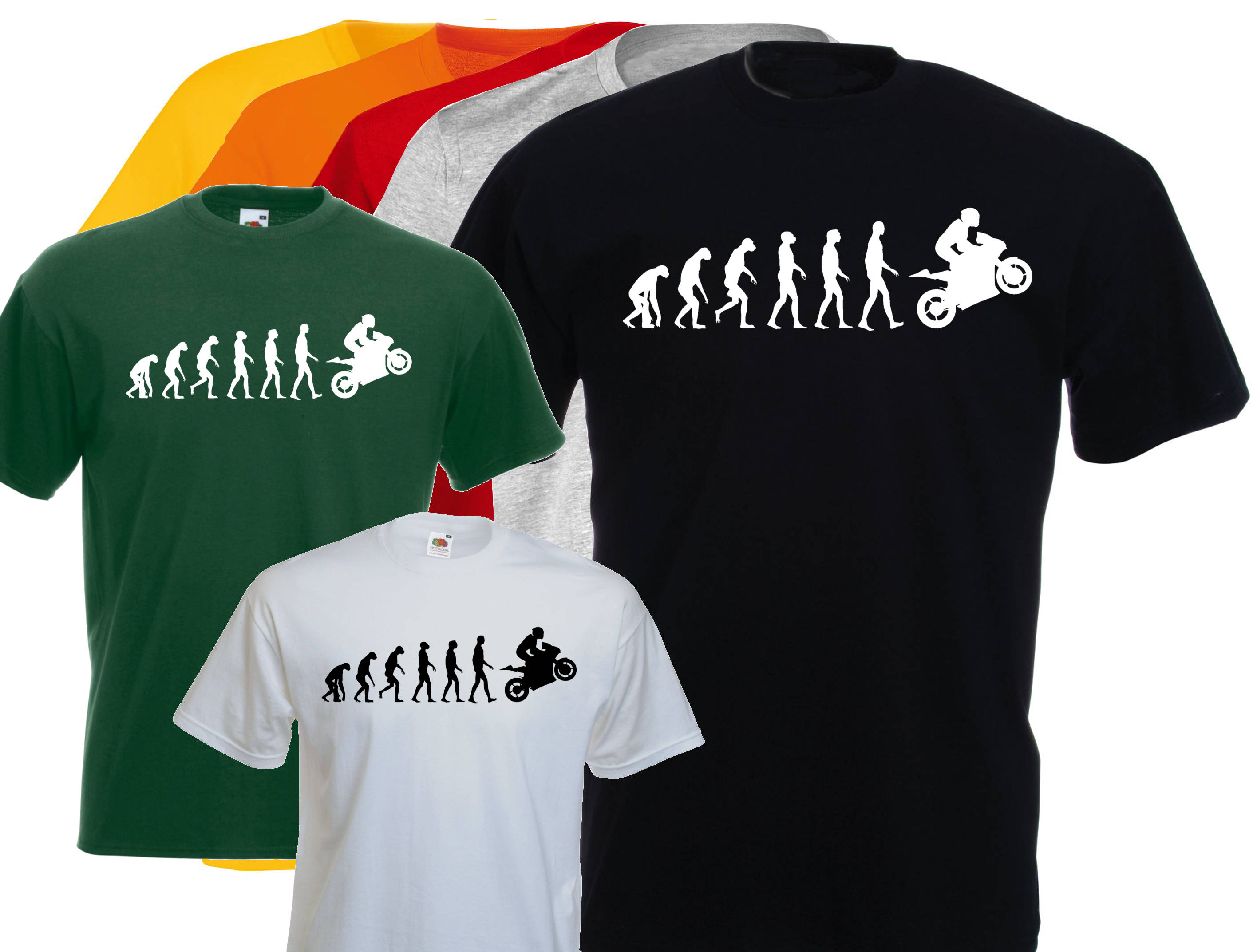 T Shirt Moto Evolution de l'homme - Pour Homme