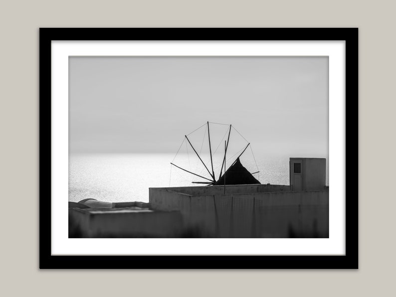 Greece photo download Greek Island image DIGITAL DOWNLOAD Silver Mill Santorini Greece Greek Windmill image Oia Greece photograph