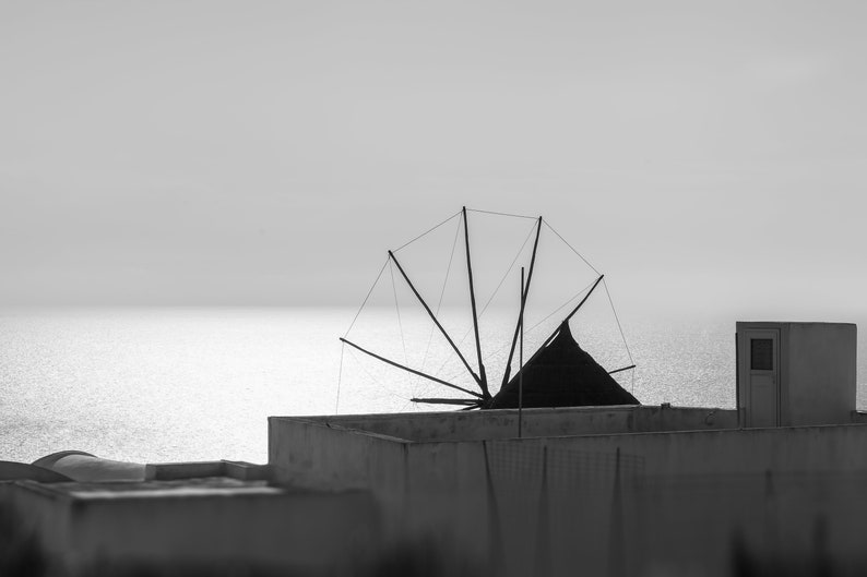 Greece photo download Greek Island image DIGITAL DOWNLOAD Silver Mill Santorini Greece Greek Windmill image Oia Greece photograph