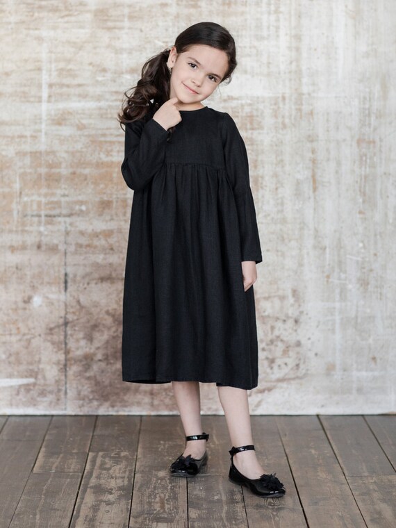 simple black dress for girls