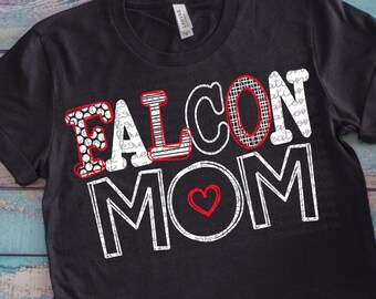Falcon Mom Svg Football Svg School Name Svg Football Mama Svg Football Svg Designs Football Cut Files Cricut Cut Files Silhouette Cut Files