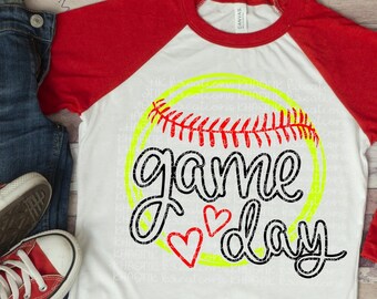 Game Day Svg Softball Svg Softballl Mom Svg Sports Svg Softball Svg Designs Softball Cut Files Cricut Cut Files Silhouette Cut Files