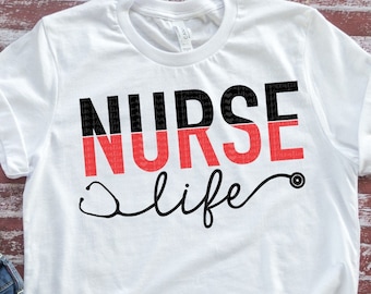 Nurse Svg, Nurse Stethoscope Svg, Stethoscope Svg, Nursing Svg, Nurse Life Svg, Nurse Svg Designs, Nurse Cut File, Cricut Files, Silhouette