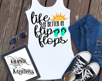 Life is Better in Flip Flops Svg, Summer Svg, Summer Quote Svg, Lake Svg, Flip Flops Svg Dxf Png Jpeg