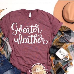 Sweater Weather Svg, Fall Svg, Svg Designs, Svg Cut Files, Autumn Svg Dxf Png Jpeg
