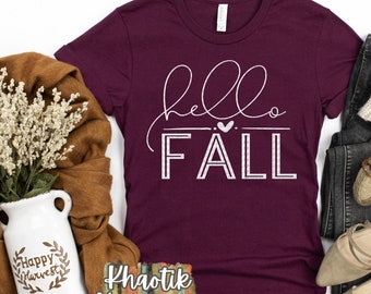 Hello Fall Svg, Fall Svg, Fall Quote, Seasons, Fall Saying, Fall Svg Designs, Fall Cut Files, Cricut Cut Files, Silhouette Cut Files