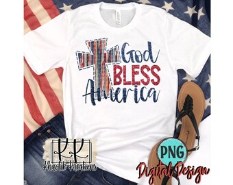 God Bless America Png, 4th of July Png, Independence Day Png, USA Png, America Png, 4th of July Png Design, 4th of July Sublimation Download