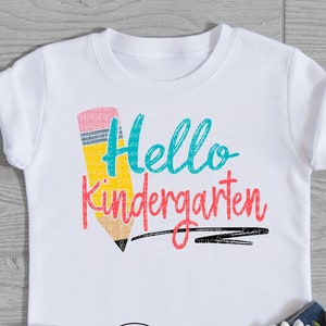 Hello Kindergarten Svg Back To School Svg Kindergarten Svg First Day of School Svg School Svg Designs School Cut Files Cricut Cut Files