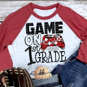 1st Grade Svg Game On 1st Grade Svg Back to School Svg 1st Day of School Svg School Svg Designs School Cut Files Cricut Svgs Silhouette