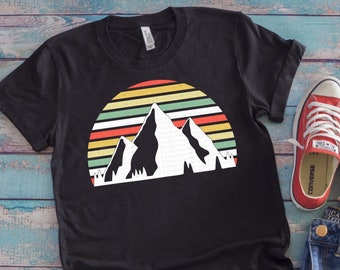 Berg Svg, Bergsscen, Camping Svg, Utomhus Svg, Berg Svg Designs, Bergsklippfiler, Cricut Svg-filer, Silhuettfiler