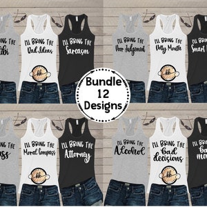 Porterò il Bundle, porterò la Svg di alcool, I'll portare il Bail Money in formato Svg, Svg divertenti, citazioni divertenti Svg, Bundle Svg Dxf Png Jpeg