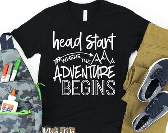 Head Start Where the Adventure Begins Svg, Head Start Svg, Back to School Svg, First Day of School Svg, School Svg, Cricut Cut Files