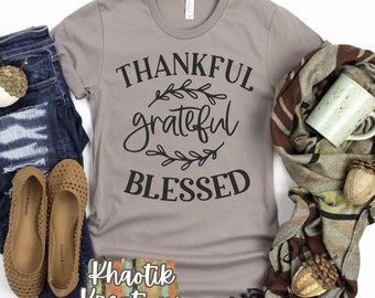 Thankful Grateful Blessed Svg, Fall Svg, Thanksgiving Svg, Blessed Svg, Fall Svg Design, Thanksgiving Svg Design, Thanksgiving Cricut Design