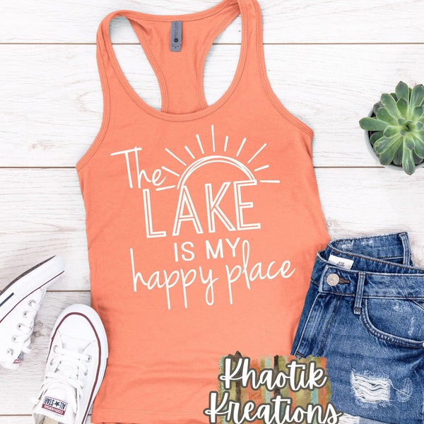 The Lake is my Happy Place Svg, Lake Svg, Lake Life Svg, Summer Svg, Vacation Svg, Summer Svg Designs, Lake Svg Designs, Cricut Cut Files