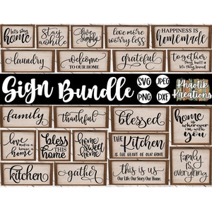 Sign Bundle Svg, Farmhouse Bundle Svg, Home Sweet Home Svg, Bundle Svg, Rustic Signs Svg, Life Saying Svg Dxf Png Jpeg