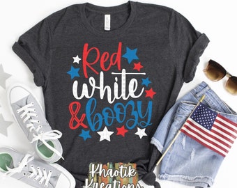 Red White and Boozy Svg, 4th of July Svg, Independence Day Svg, USA Svg, Funny 4th of July Svg, 4th of July Svg Design, Cricut Cut Files
