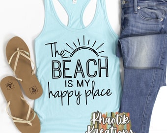 The Beach is my Happy Place Svg Beach Svg Vacation Svg Summer Svg Svg Designs Svg Cut Files Cricut Cut Files Silhouette Cut Files