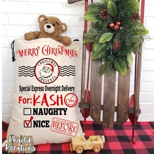 Santa Sack Svg Christmas Svg Santa Toy Bag Svg Santa Present Bag Svg Santa Toy Bag Svg Express Delivery Svg Dxf Png Jpeg