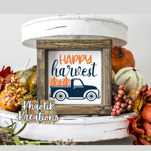Happy Harvest Svg, Fall Svg, Fall Truck Svg, Pumpkin Truck Svg, Pumpkin Svg, Thanksgiving Svg, Fall Svg Design, Fall Cut Files, Cricut Files