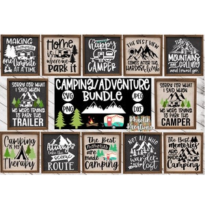 Camping Svg Bundle, Camping Svg, Happy Camper Svg, Camper Svg, Scenic Route Svg, Adventure Svg Designs, Camping Cut Files, Cricut Svg Files