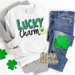 Lucky Charm Svg, St Patricks Day Svg, St Patricks Svg, Lucky Svg, Clover Svg, St Patricks Day Cricut Files, Silhouette Cut Files