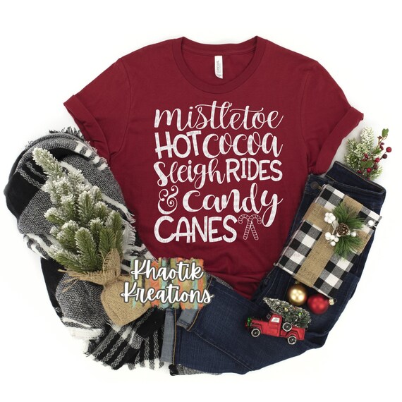 Download Mistletoe Hot Cocoa Sleigh Rides Candy Canes Svg Christmas Etsy