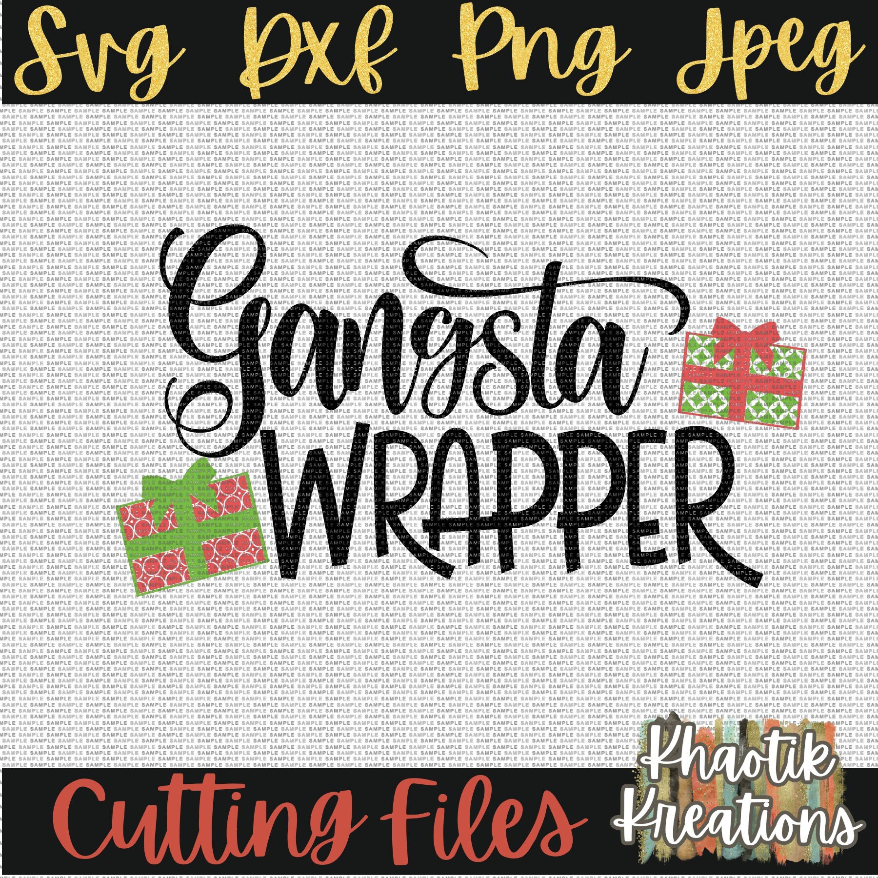 Gangsta Wrapper Svg, Christmas Svg, Funny Christmas Svg, Svg Christmas ...