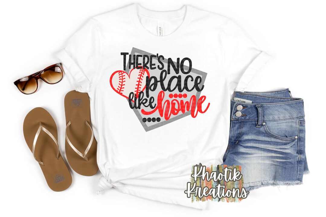 No Place Like Home Baseball Collage Crop Tee