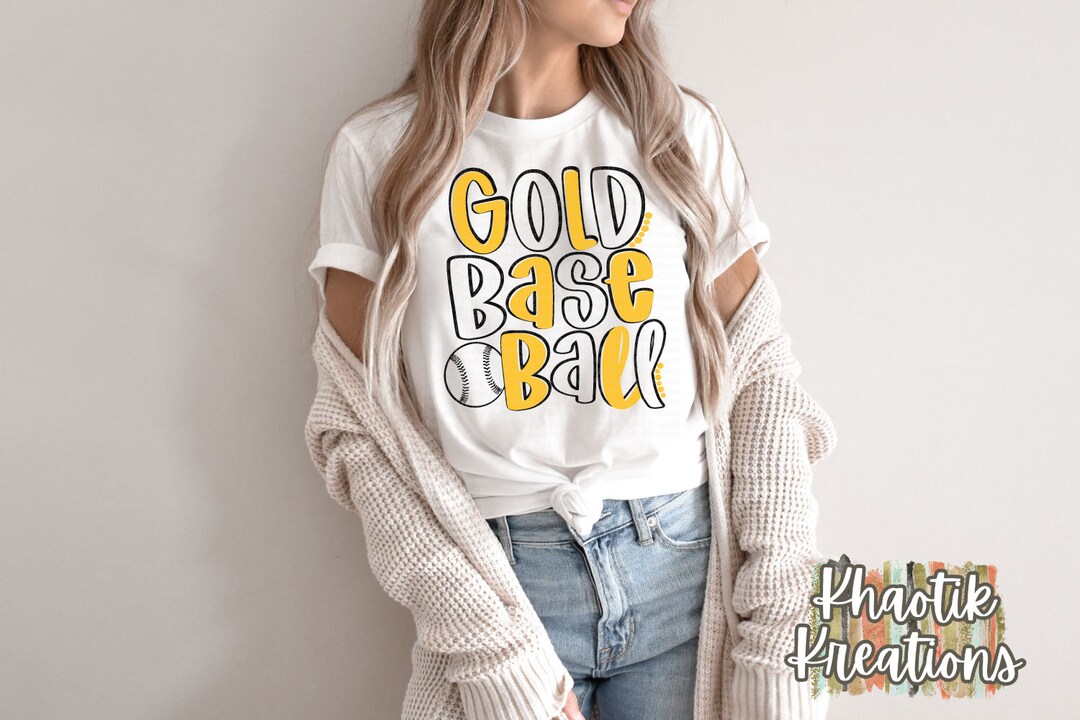 Gold Baseball Svg Sports Svg Team Name School Spirit Etsy