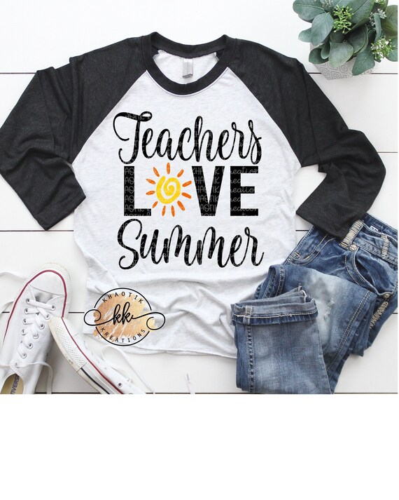 Teachers Love Summer Svg Teacher Svg End Of School Svg School Etsy