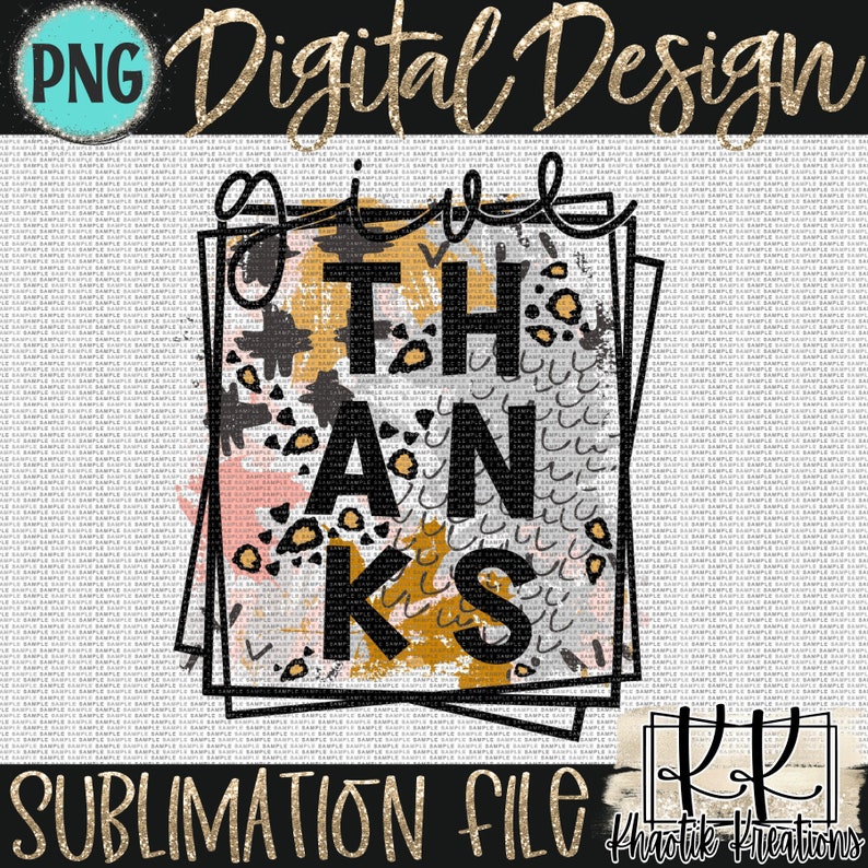 May include: A digital design featuring the word "THANKS" in black text with a layered, abstract background of gold, pink, and gray paint splatters and animal print.