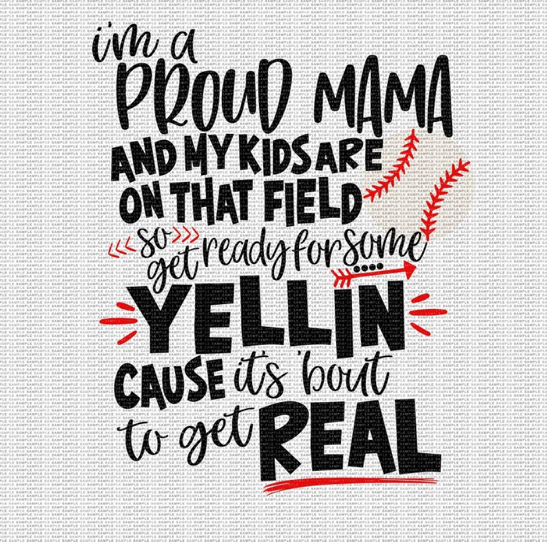 I'm a Proud Baseball Mom Svg Baseball Svg Baseball Mom Svg Funny