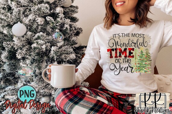 Its the Most Wonderful Time of the Year Png, Buffalo Plaid Png, Christmas Png, Christmas Sublimation, Christmas Tree Png, Christmas Designs