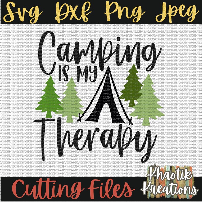 Download Camping is my Therapy Svg Camping Svg Funny Camping Svg | Etsy