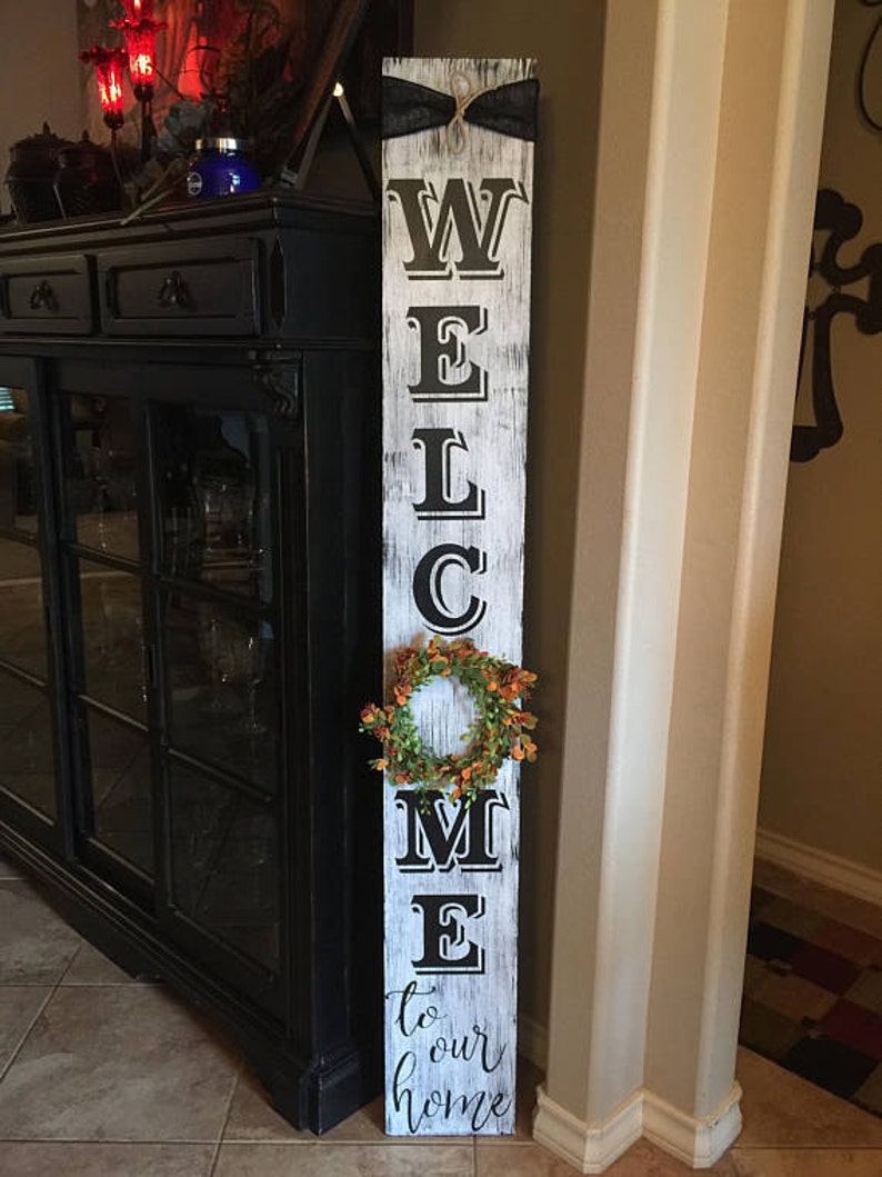 Download Vertical Welcome to our Home Svg Vertical Svg Sign Svg | Etsy
