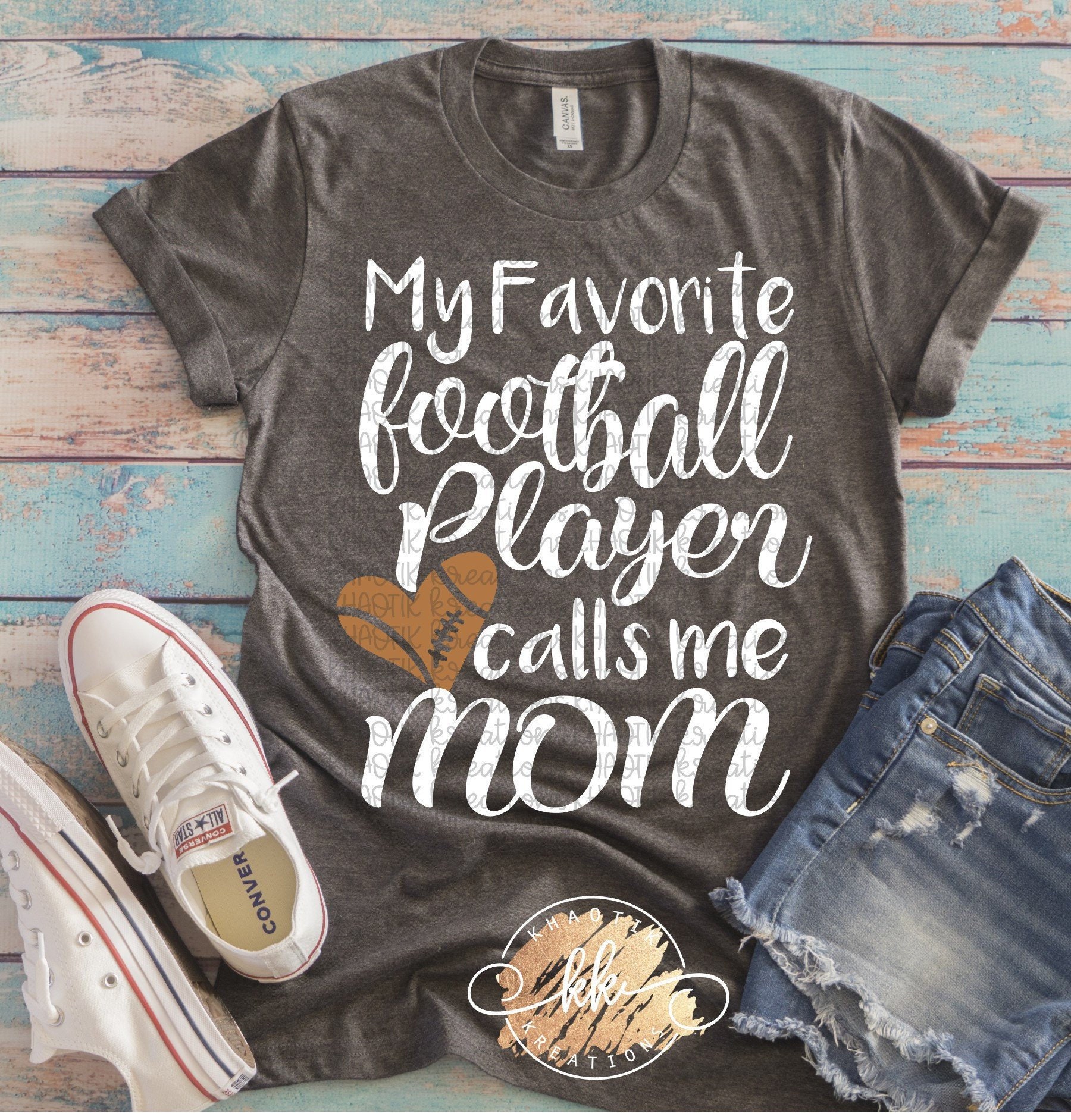 Football Svg My Favorite Football Player Calls Me Mom Svg Etsy