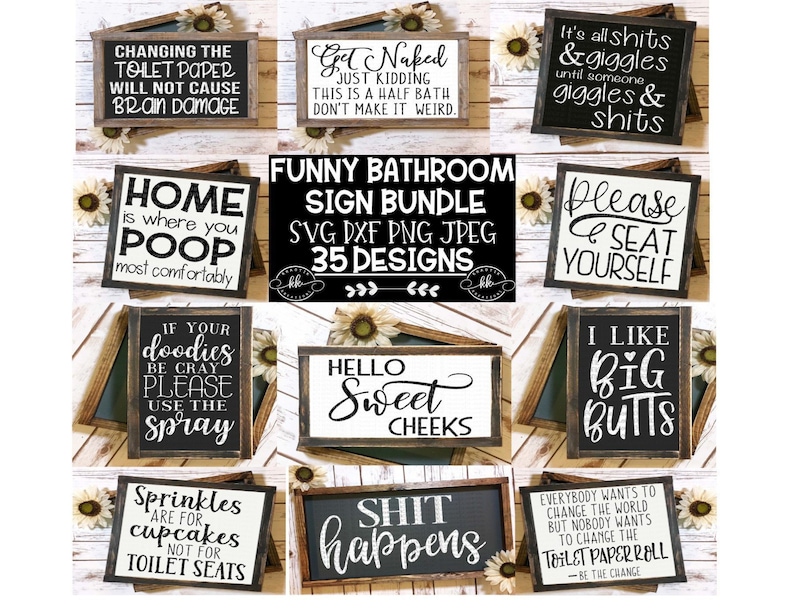 Download Bathroom Sign Bundle Svg Funny Bathroom Svg Bathroom ...