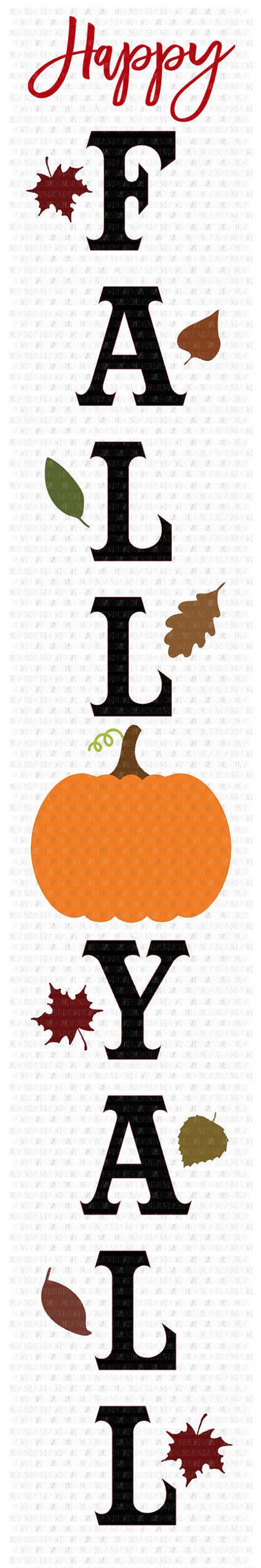 Vertical Happy Fall Y'all Vertical Signs Vertical Svg | Etsy