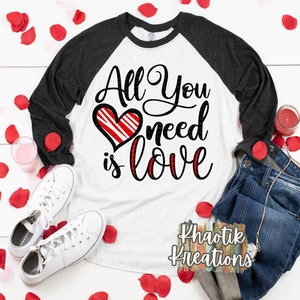 All You Need is Love Svg, Valentines Svg, Valentine&#39;s Day Svg, Valentines Heart Svg, Love Svg, Valentines Svg Designs, Cricut Cut Files