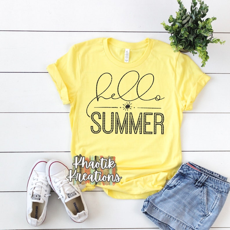 Summer Svg, Hello Summer Svg, Summer Quote Svg, Summer Saying Svg, Summer Svg Designs, Arquivos de corte de verão, Arquivos de corte Cricut, Arquivos de silhueta imagem 1