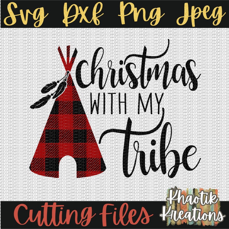 Download Christmas with my Tribe Svg Christmas Svg Cuttable Buffalo ...